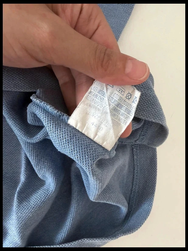 Polo de manga corta azul cielo Wrangler de punto piqué de algodón para hombre XL – photo 10